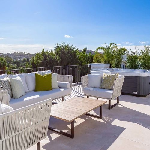 Tavolino basso moderno - SIENNA CANASTA - G&G Italia Designer Furniture - in alluminio / in alluminio termolaccato / in schiuma di poliuretano