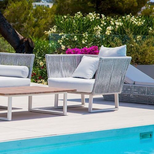 Poltrona contemporanea - SIENNA - G&G Italia Designer Furniture - in schiuma di poliuretano / in tessuto sintetico / in alluminio