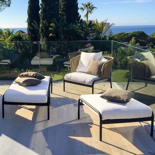 Poggiapiedi moderno - STELLA - G&G Italia Designer Furniture - in tessuto / in espanso / in gesso