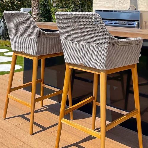 Sgabello da bar contemporaneo - TIVOLI - G&G Italia Designer Furniture - in schiuma di poliuretano / in tessuto / in tessuto resistente all'acqua
