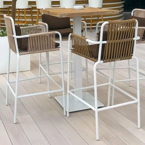 Sgabello da bar contemporaneo - PALAZZIO - G&G Italia Designer Furniture - in schiuma di poliuretano / in tessuto resistente all'acqua / in tessuto sintetico