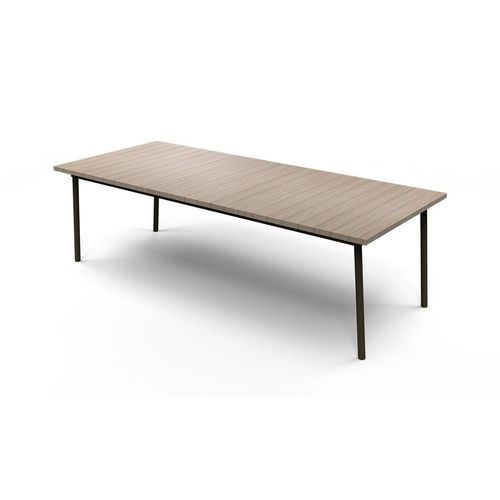 Tavolo da pranzo moderno - SIENNA CANASTA - G&G Italia Designer Furniture - in alluminio / in teak / con supporto in alluminio