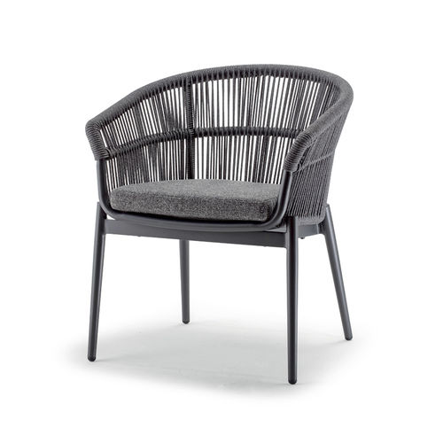 Sedia contemporanea - TROPEA ARMCHAIR - GRATTONI S.R.L. - da esterno / in corda / in Textilene®
