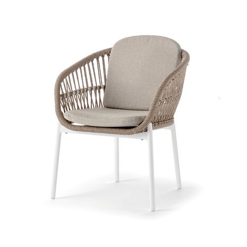 Sedia contemporanea - ELBA ARMCHAIR - GRATTONI S.R.L. - da esterno / in alluminio / in tessuto