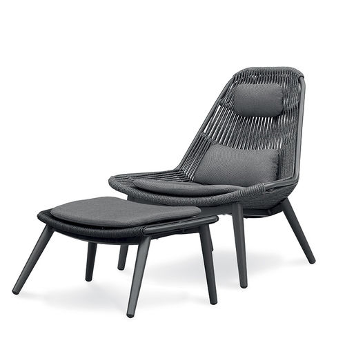 Poltrona contemporanea - COMO LOUNGE CHAIR - GRATTONI S.R.L. - in tessuto / in poliestere / in alluminio