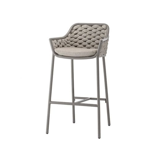 Sedia alta contemporanea - PANAMA STOOL - GRATTONI S.R.L. - da esterno / in gomma / in corda
