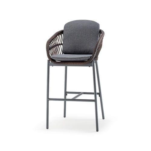 Sedia alta contemporanea - ELBA STOOL - GRATTONI S.R.L. - da esterno / in tessuto / in corda