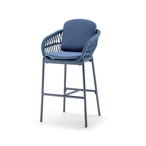 Sedia alta in corda - ELBA ROPE STOOL - GRATTONI S.R.L. - contemporanea / da esterno / in tessuto