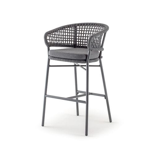 Sedia alta contemporanea - ATOL STOOL  - GRATTONI S.R.L. - da esterno / in tessuto / in corda