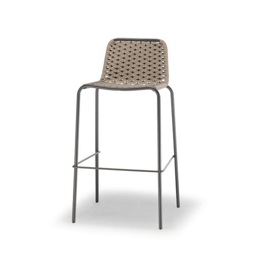 Sedia alta contemporanea - CANNES - GRATTONI S.R.L. - da esterno / in Textilene® / con supporto in acciaio galvanizzato