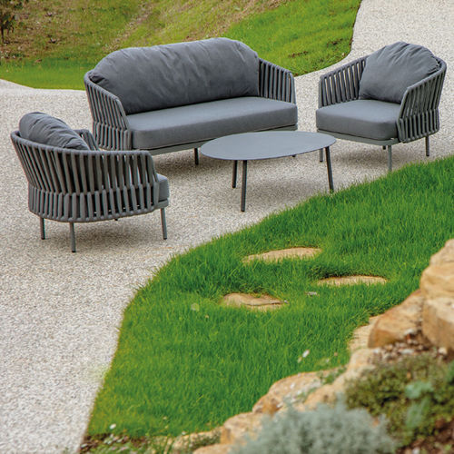 Set lounge da giardino contemporaneo - SOHO  - GRATTONI S.R.L. - in poliestere / in alluminio / in gomma