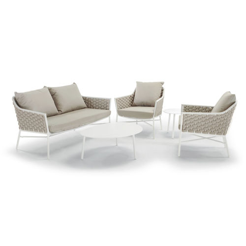 Set lounge da giardino contemporaneo - PANAMA SET - GRATTONI S.R.L. - in alluminio / in gomma / in Textilene®