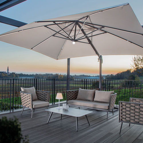 Set lounge da giardino contemporaneo - NIZZA - GRATTONI S.R.L. - in alluminio / in gomma / in tessuto