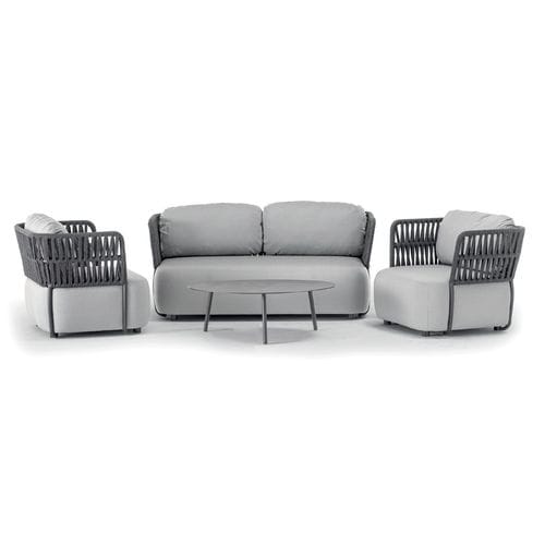 Set lounge da giardino contemporaneo - SOFT SET - GRATTONI S.R.L. - in poliolefina / in alluminio / in tessuto