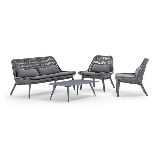 Set lounge da giardino contemporaneo - COMO - GRATTONI S.R.L. - in acrilico / in alluminio / in tessuto