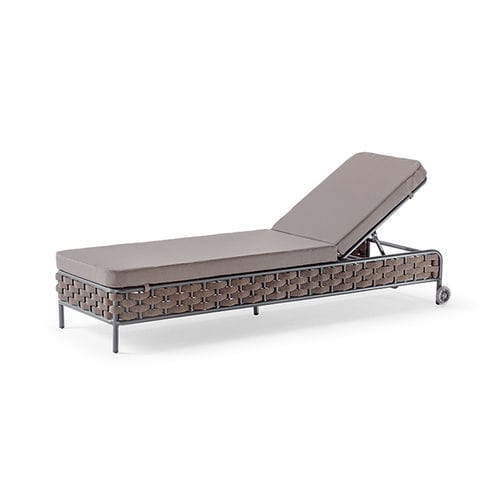 Lettino prendisole contemporaneo - PANAMA SUNBED - GRATTONI S.R.L. - in Textilene® / in corda / in alluminio