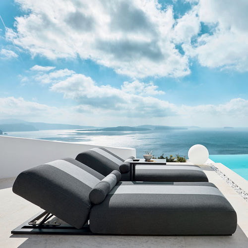 Lettino prendisole contemporaneo - JOY - GRATTONI S.R.L. - in Sunbrella® / in alluminio / contract