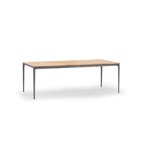 Tavolo contemporaneo - BAHAMAS TEAK TABLE - GRATTONI S.R.L. - in teak / con supporto in alluminio / rettangolare