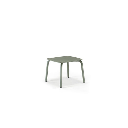 Tavolino basso contemporaneo - LEAF  - GRATTONI S.R.L. - in alluminio / con supporto in alluminio / quadrato