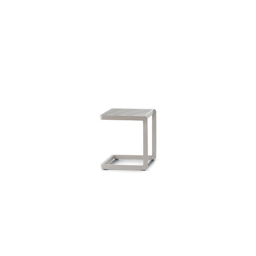 Tavolo d'appoggio contemporaneo - GT 927  - GRATTONI S.R.L. - in alluminio / con supporto in alluminio / quadrato