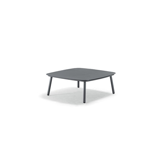 Tavolino basso contemporaneo - VENICE COFFEE TABLE - GRATTONI S.R.L. - in alluminio / con supporto in alluminio / rettangolare