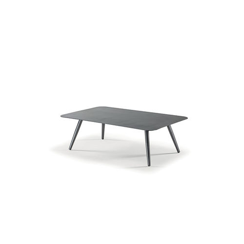 Tavolino basso contemporaneo - JOLLY COFFEE TABLE - GRATTONI S.R.L. - in alluminio / con supporto in alluminio / rettangolare