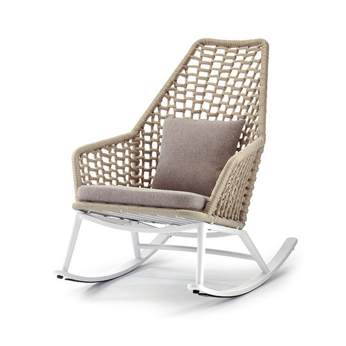 Poltrona a dondolo - KOS ROCKING CHAIR - GRATTONI S.R.L. - contemporanea / in tessuto acrilico / in poliestere