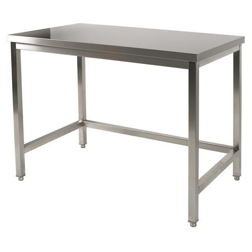 Tavolo contemporaneo - 500 - BERTRAND MANUFACTURER S.A. - in acciaio inossidabile / con supporto in metallo / rettangolare