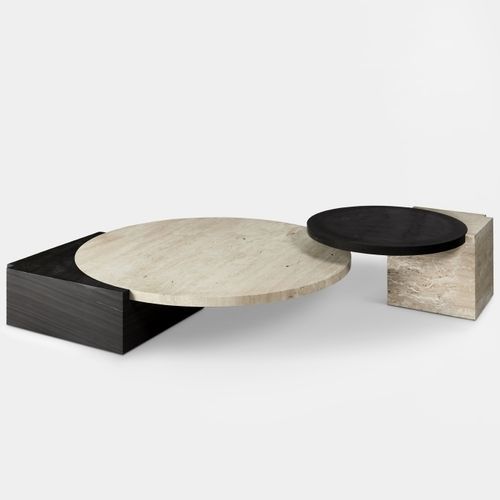 Tavolino basso contemporaneo - TRIBECA  - Lee Broom - in marmo / con supporto in marmo / per uso residenziale