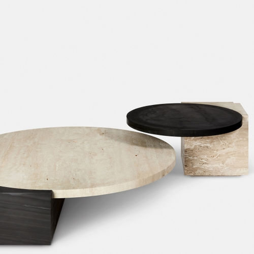 Tavolo d'appoggio contemporaneo - TRIBECA - Lee Broom - in marmo / con supporto in marmo / per uso residenziale