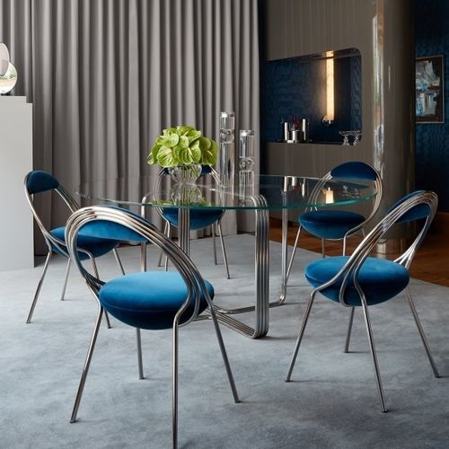 Sedia contemporanea - MUSICO  - Lee Broom - da interno / in tessuto / in acciaio inossidabile