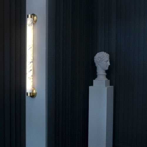 Applique contemporanea - TUBE - Lee Broom - da interno / in cristallo / in acciaio