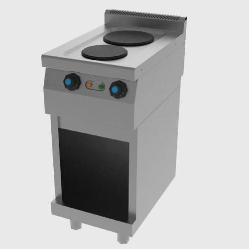Piano cottura elettrico - T602E - JEMI, S.A. - professionale / 2 fuochi / da terra
