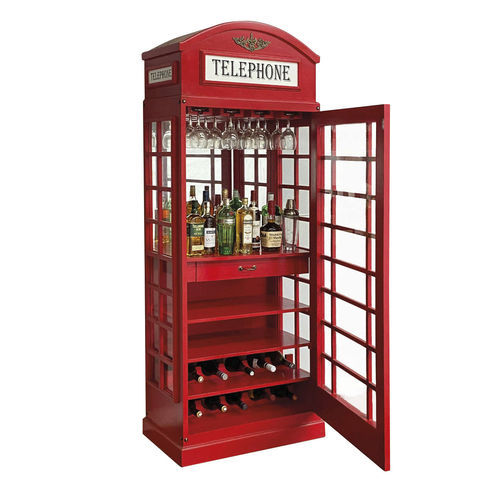 Mobile bar rosso - TELEPHONE  - AGORA' SRL - design originale / in legno laccato / in legno massiccio