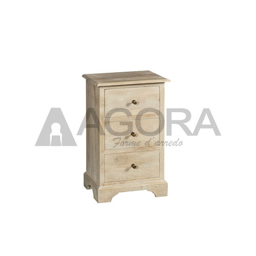 Comodino classico - COTTAGE - AGORA' SRL - in legno massiccio / con supporto in legno massiccio / rettangolare