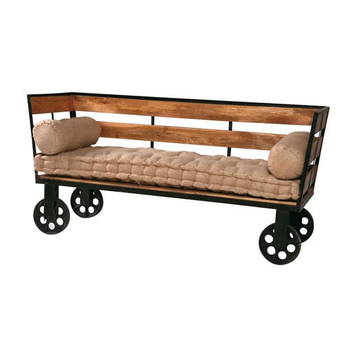 Divanetto imbottito design originale - RAIL  - AGORA' SRL - in tessuto / con supporto in metallo / in metallo