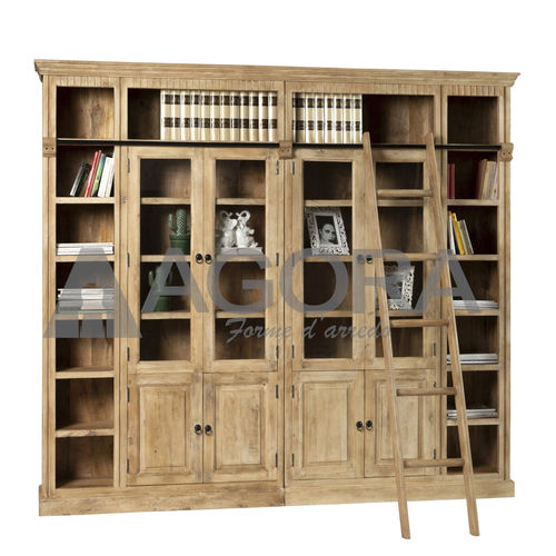 Libreria classica - EVRY  - AGORA' SRL - in legno massiccio / in acacia / in ferro