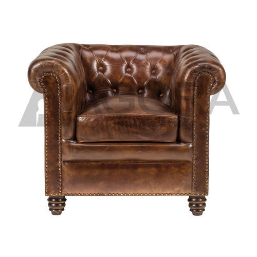 Poltrona chesterfield - ART. 1259-0000 series - AGORA' SRL - in pelle / in legno massiccio / fatta a mano