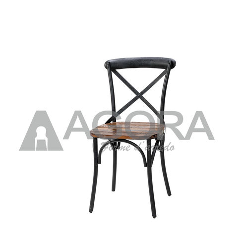 Sedia classica - X - AGORA' SRL - da interno / in legno massiccio / con supporto in metallo verniciato