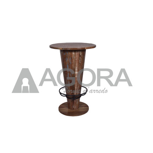 Tavolo alto classico - MOJITO  - AGORA' SRL - in legno massiccio / con supporto in legno massiccio / rotondo