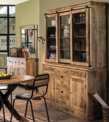 Credenza alta - VICTORIA - AGORA' SRL - classica / in legno massiccio / con cassetti