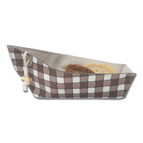 Portapane in PVC - Damie chocolate Jean white - SONOLYS