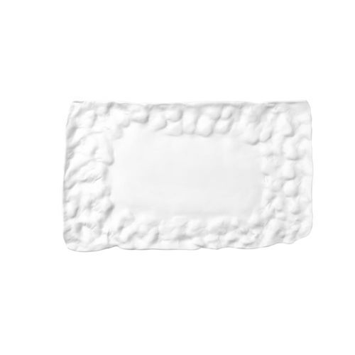 Piatto piatto - MAT.10 - ROYALE S.R.L. - rettangolare / in porcellana / contract