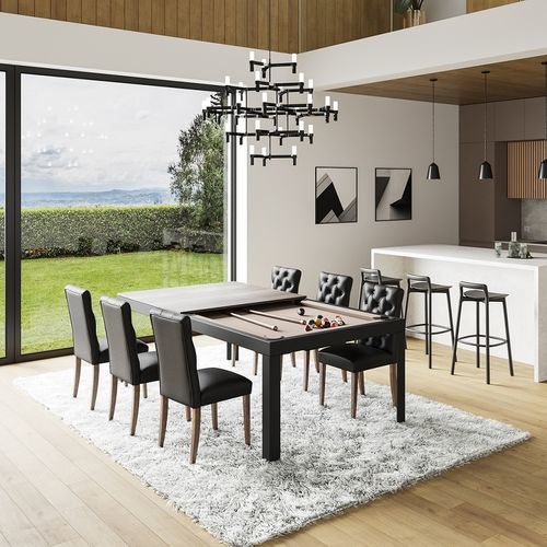 Tavolo da pranzo trasformabile in tavolo da biliardo - Conver-Table | Dining Pool Table - CONVER-TABLE - contemporaneo / in melaminico / in ardesia