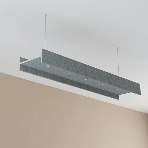 Plafoniera contemporanea - I BEAM - Acoustic.ae - rettangolare / in fibra di poliestere / in PET