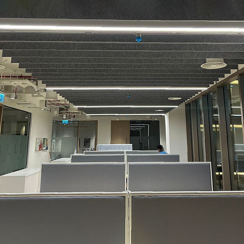 Pannello acustico per soffitto - LINE - Acoustic.ae - in fibra di poliestere / in PET / rettangolare