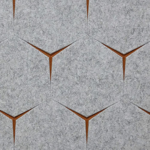 Pannello acustico per muro - HEXA - Acoustic.ae - in fibra di poliestere / in PET / grigio