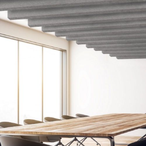 Baffle acustico in fibra di poliestere - BEAM - Acoustic.ae - in PET / sospeso / da soffitto