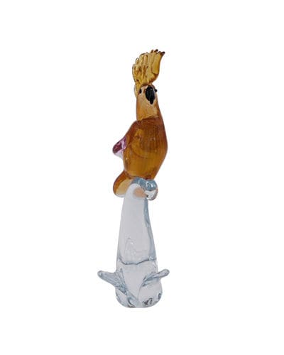 Scultura in vetro di Murano - COCKATOO - Wave Murano Glass srl - in vetro soffiato / da appoggio / multicolore