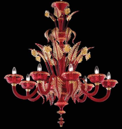 Lampadario classico - LEHAR - Wave Murano Glass srl - in vetro di Murano / in vetro soffiato / con 3 punti luce